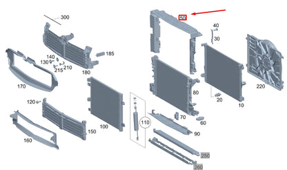 NEW MERCEDES-BENZ GLA H247 RADIATOR AIR DUCT SEGMENT A2475051100 ORIGINAL