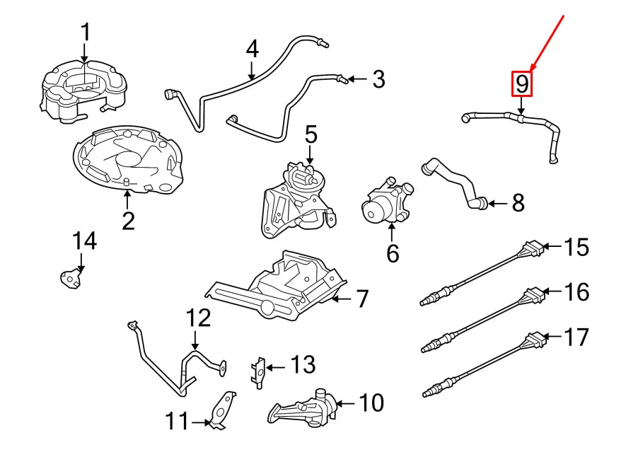 NEW VW BEETLE 5C SECONDARY AIR INJECTION PIPE 07K131125E ORIGINAL