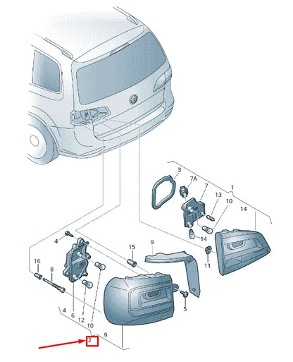 NEW VW TOURAN 1T3 REAR LEFT TAILLIGHT 1T0945095R