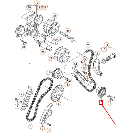 NEW AUDI Q7 4L ENGINE TIMING CHAIN SPROCKET 066109570 ORIGINAL