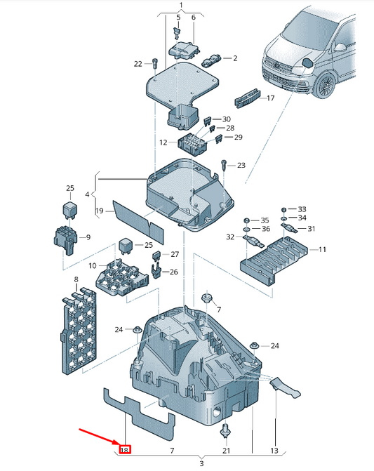 NEW VW TRANSPORTER VI T6 HEAT PROTECTION SLEEVE LOWER 7H0971461A ORIGINAL
