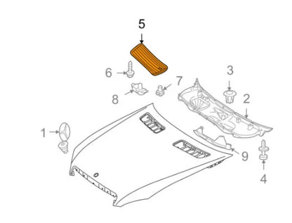 NEW MB S W221 FRONT BONNET HOOD RIGHT AIR VENT GRILLE UPPER A22188002059