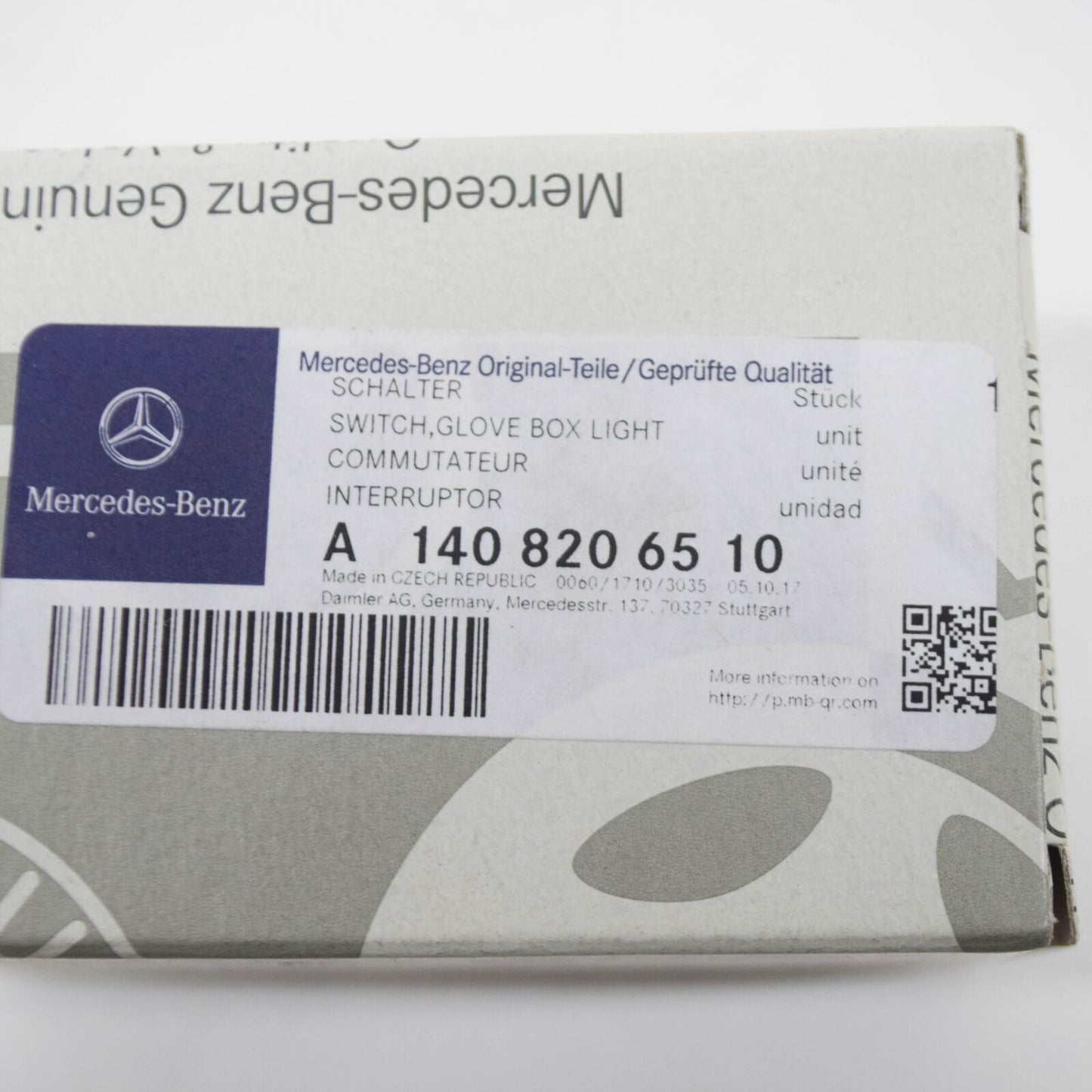 NEW MERCEDES-BENZ S C140 MIRROR REGULATOR SWITCH A1408206510 ORIGINAL