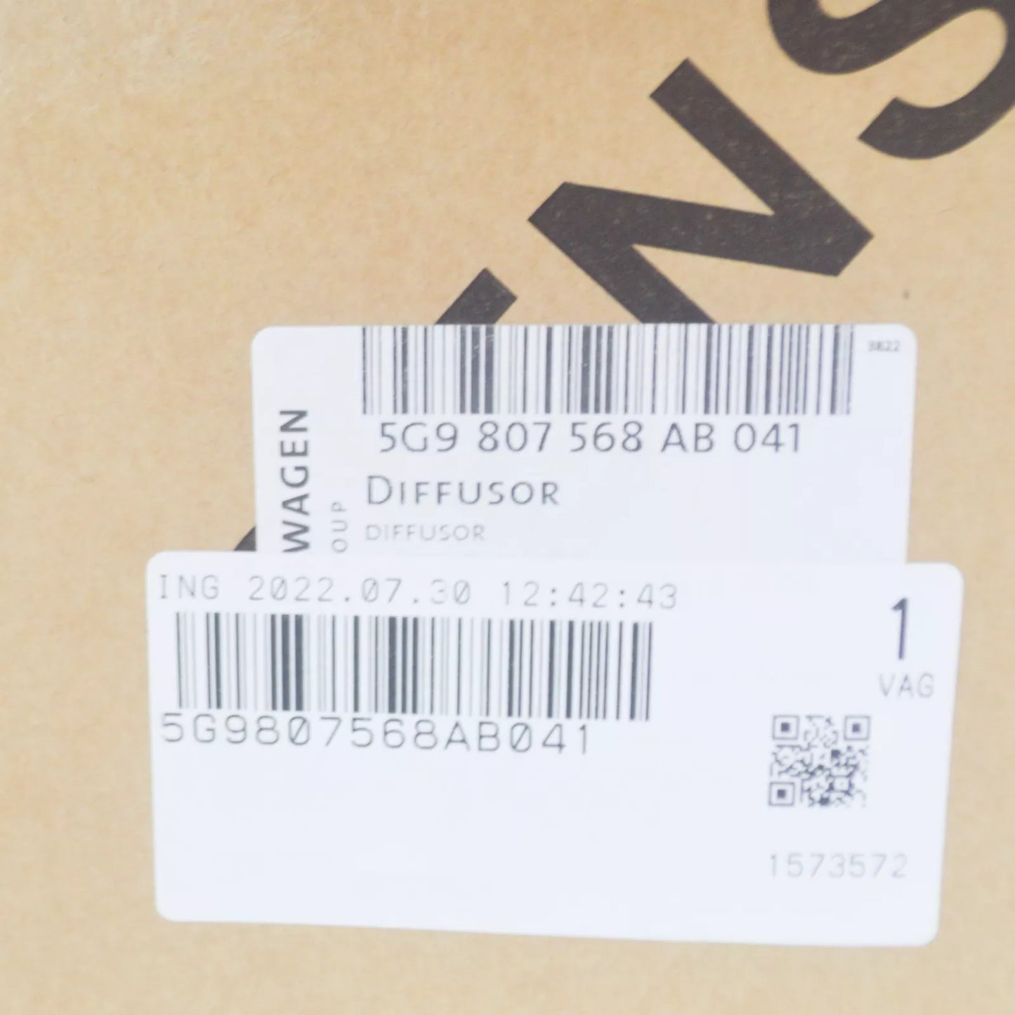 NEW VOLKSWAGEN GOLF MK7 REAR BUMPER DIFFUSER 5G9807568AB041 ORIGINAL