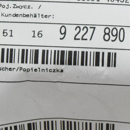 NEW BMW 1 F20 ASHTRAY WITH COVER 51169227890 9227890 2015 ORIGINAL