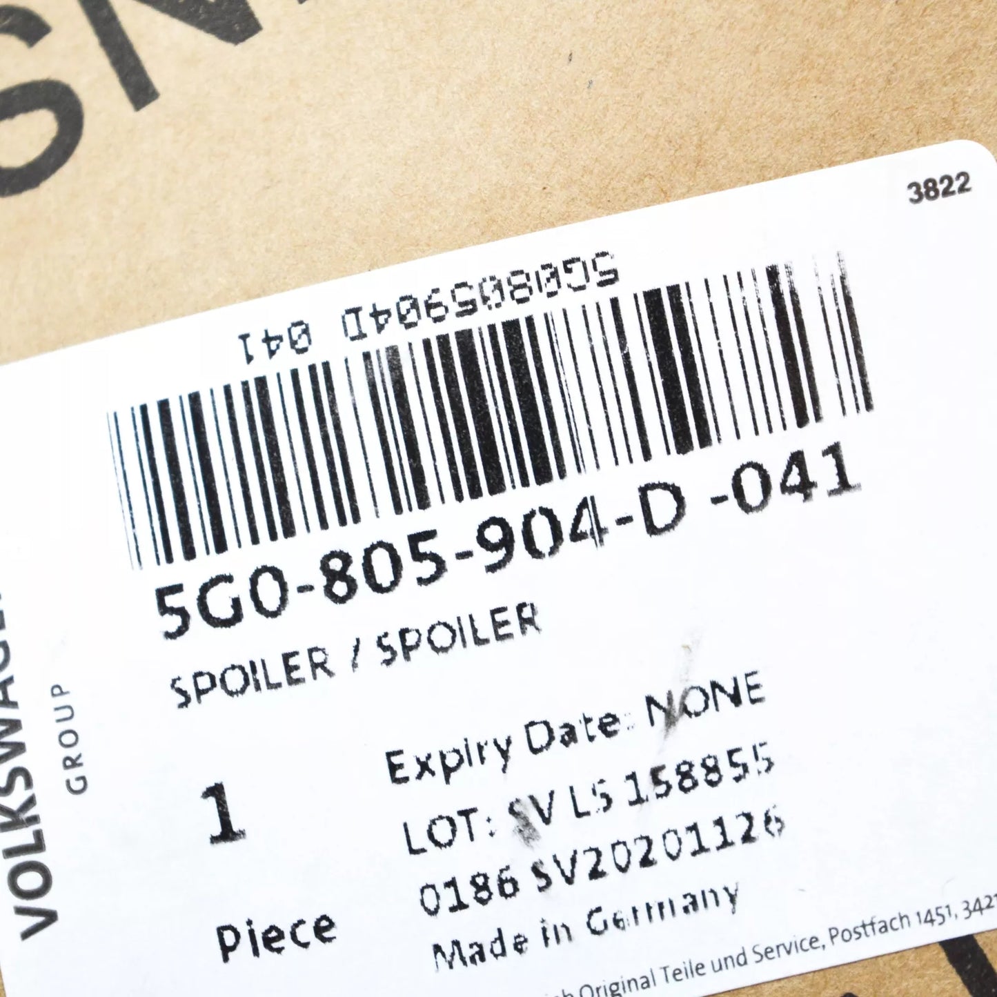 NEW VOLKSWAGEN GOLF MK7 FRONT BUMPER RIGHT SPOILER 5G0805904D041