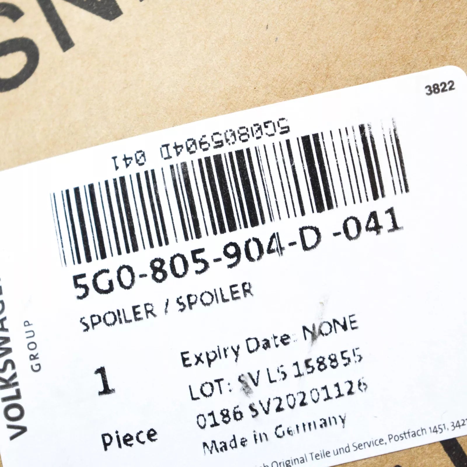 NEW VOLKSWAGEN GOLF MK7 FRONT BUMPER RIGHT SPOILER 5G0805904D041