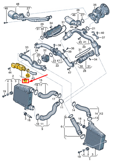 new audi a8 d5 engine air intake resonator 06m129951 original