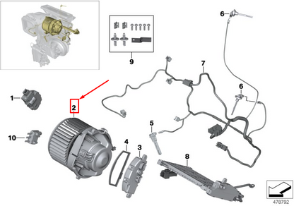 new bmw x2 f39 heater blower fan 64119297752 9297752 original
