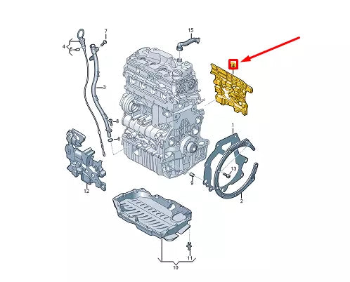 NEW VW GOLF VARIANT CG MK8 REAR ENGINE DAMPING 05L103954P