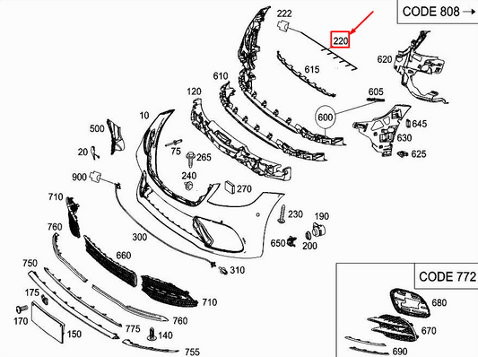 new mercedes-benz s w222 front bumper parking aid wiring a2225400931 original