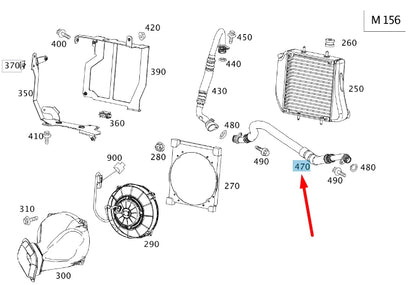 NEW MB C W204 AMG ENGINE AT SEPARATION POINT OIL LINE A2042700127 ORIGINAL