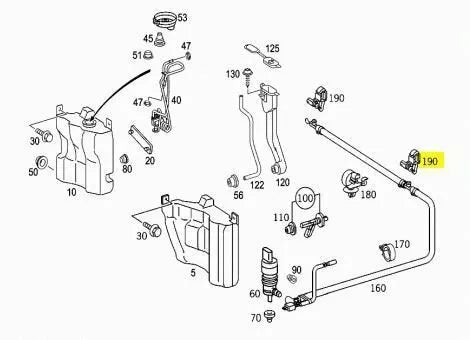 NEW MERCEDES BENZ E W211 S211 HEATED WASHER JET A2118601147