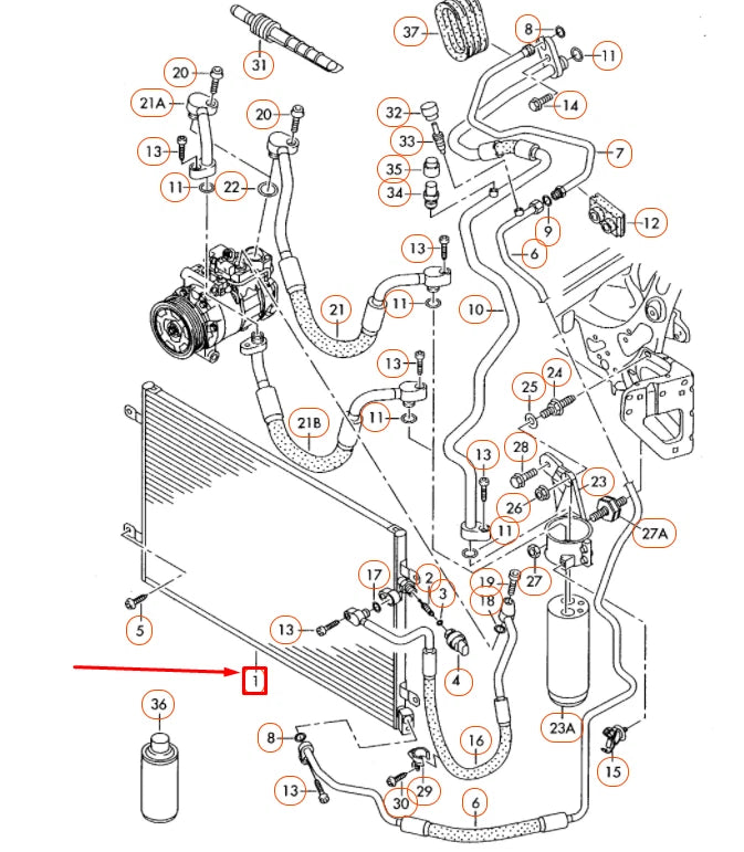 NEW AUDI A6 C6 A/C CONDENSER 4F0260403P ORIGINAL