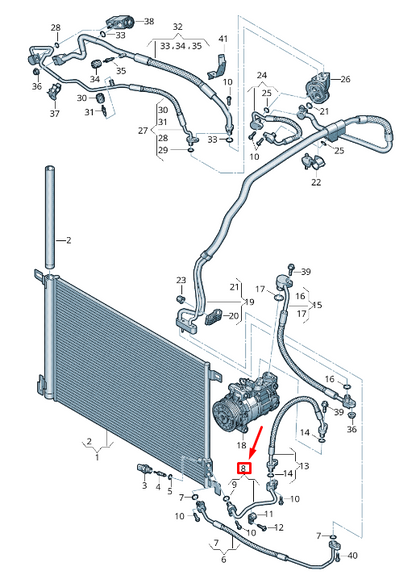 NEW AUDI A8 4N A/C REFRIGERANT LINE 4N0260702AB ORIGINAL