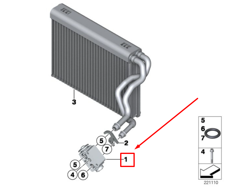new bmw 1 coupe e82 air conditioner expansion valve 64119226078 9226078 original