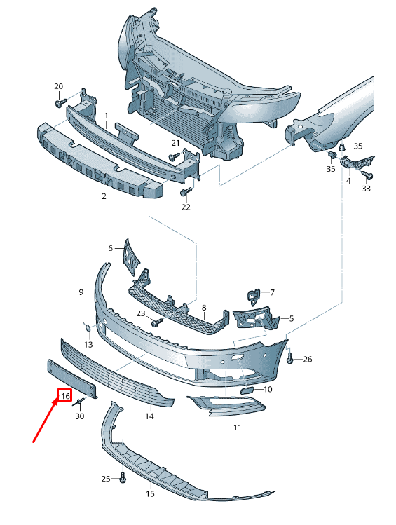 new vw cc 35 front license plate holder 3c8807287d gru 3c8807287dgru original