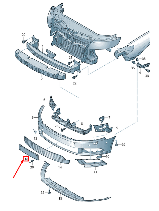 new vw cc 35 front license plate holder 3c8807287d gru 3c8807287dgru original