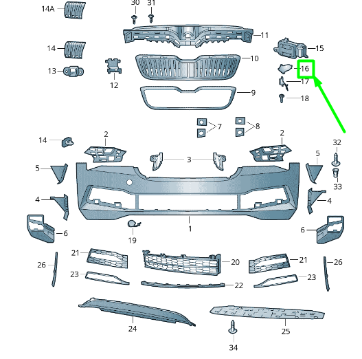 NEW VOLKSWAGEN PASSAT B8 3G THROTTLE CONTROL ELEMENT 5GE810773B ORIGINAL