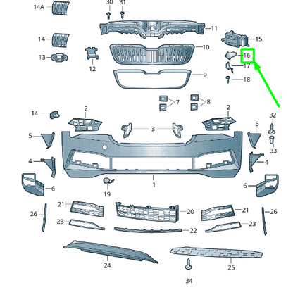 NEW VOLKSWAGEN PASSAT B8 3G THROTTLE CONTROL ELEMENT 5GE810773B ORIGINAL