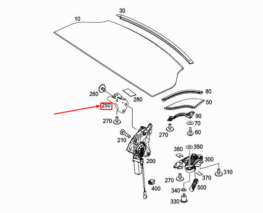 new mercedes-benz slk r172 rear right shelf angle bracket a1727940012 original