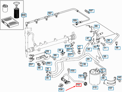 NEW MERCEDES-BENZ VITO W639 FUEL FILTER LINE A6460700338 ORIGINAL