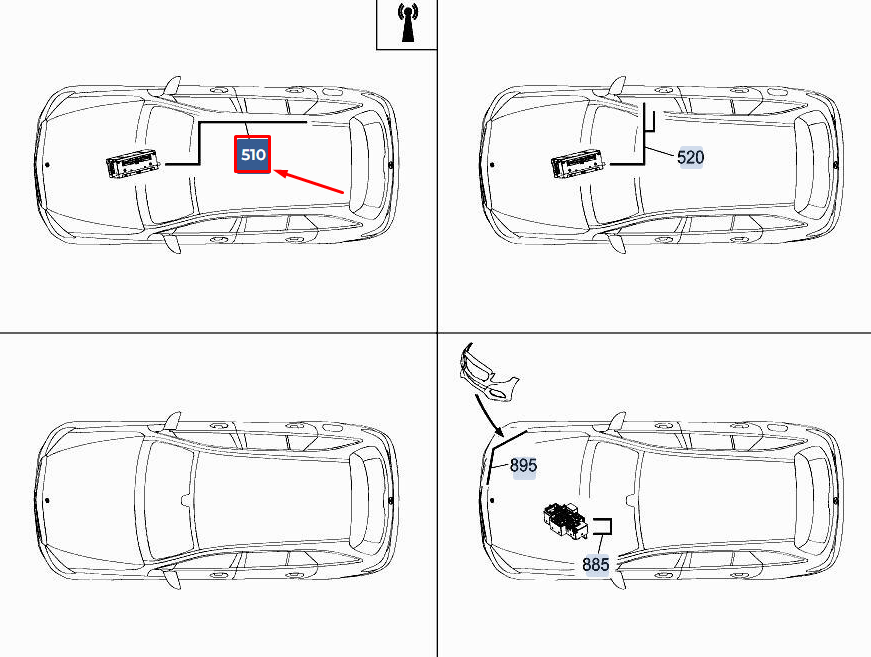 new mercedes-benz c w205 antenna cable wiring harness a2058208800 original