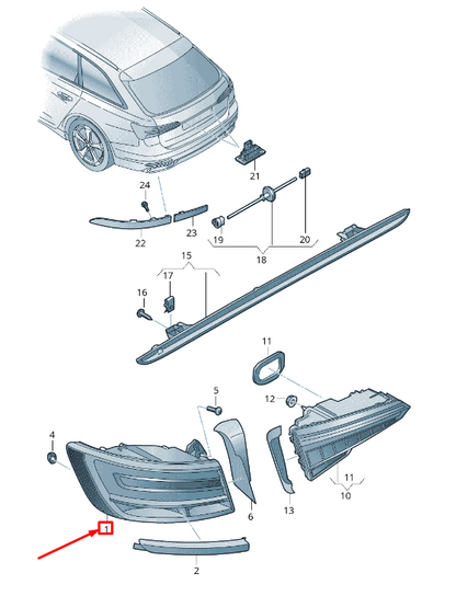 new audi a6 c8 rear right taillight 4k5945224a original