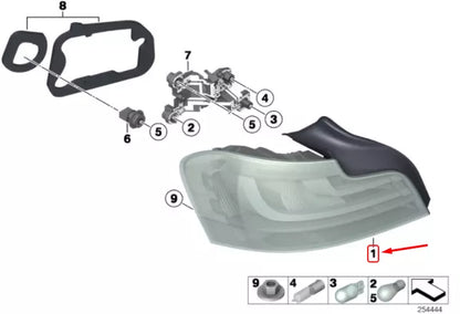 NEW BMW 1 COUPE E82 REAR RIGHT TAILLIGHT 63217327274 7327274 ORIGINAL