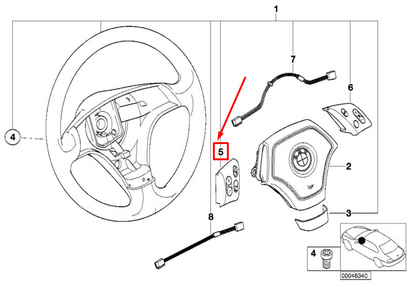 new bmw 3 e46 steering wheel switches 61318375240 8375240 original