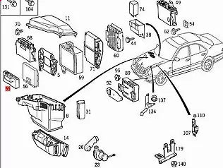 NEW MERCEDES BENZ E W210 RELAY CONTROL UNIT A2105400272
