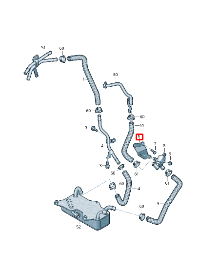 new audi q8 4mn cooling system bracket 4m0121313al original