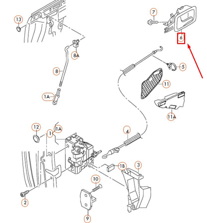 NEW AUDI A3 8P FRONT RIGHT DOOR INNER ACTUATOR 8P4837020E7PE ORIGINAL
