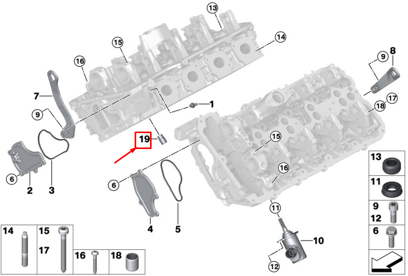 new bmw x7 g07 engine non-return valve 11128642383 original