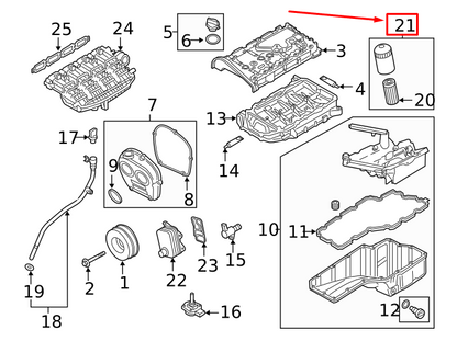 NEW AUDI Q5 FY ENGINE OIL FILTER HOUSING 06L115401K ORIGINAL