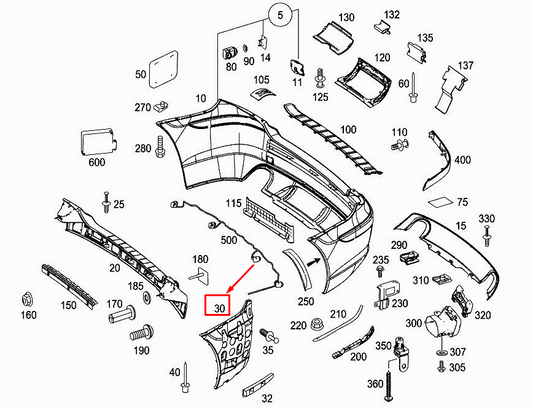 new mercedes-benz r w251 rear left bumper reinforcement a2518850316 original