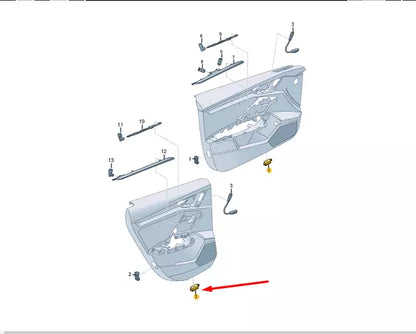 NEW AUDI A3 SPORTBACK 8Y FRONT LEFT ENTRY DOOR SILL LED LIGHT 4S0947409G