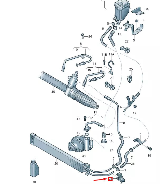 NEW VW TOUAREG 7P MK2 STEERING OIL COOLER RETAINER 7P0422849A