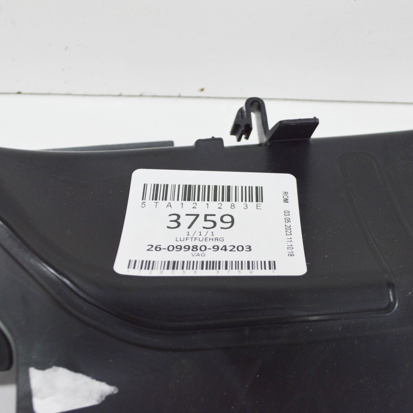 NEW VW TOURAN 5T LEFT COOLER AIR GUIDE 5TA121283E ORIGINAL