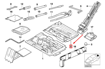 NEW BMW Z3 COUPE E36 JACK FIXTURE 71111096023 1096023 ORIGINAL