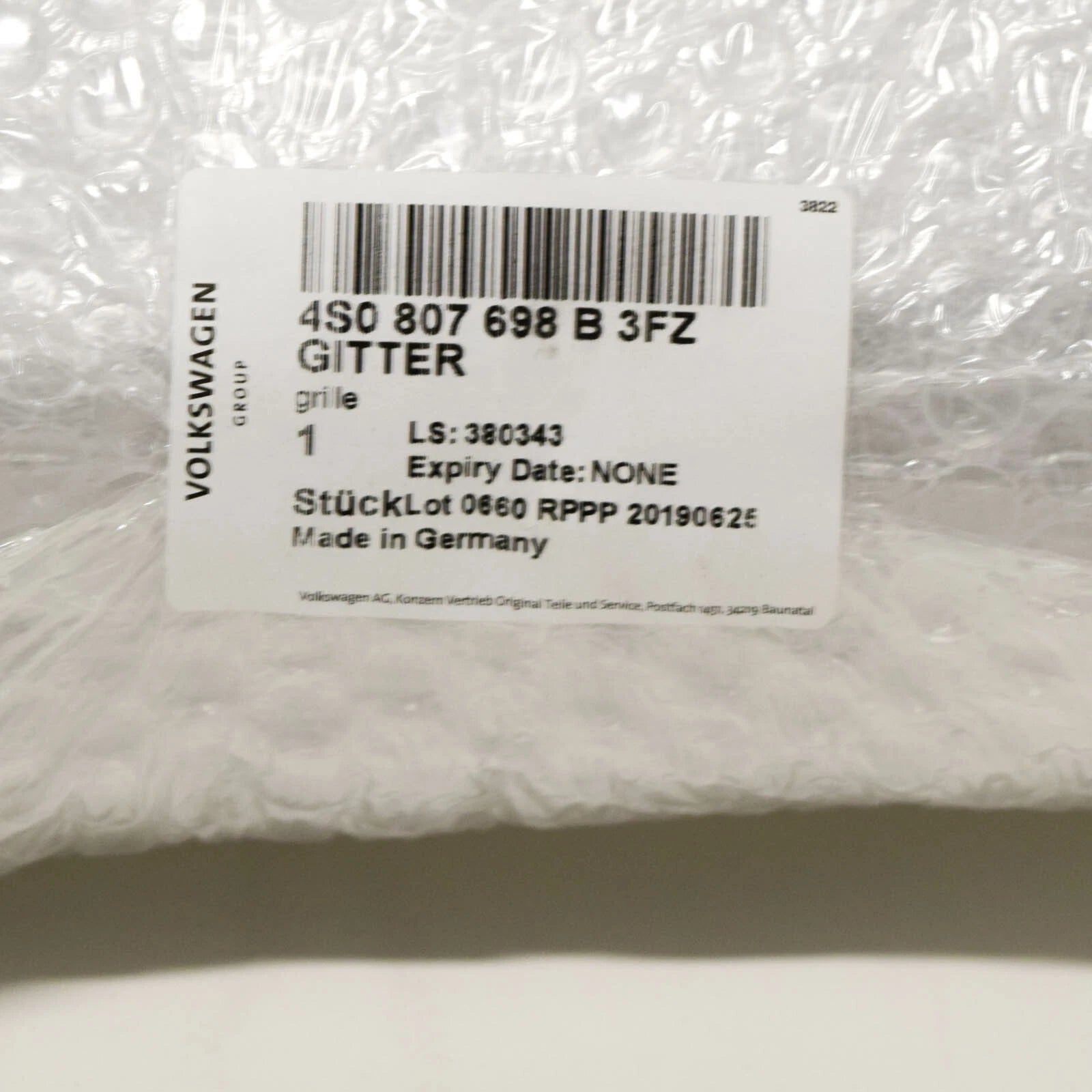 NEW AUDI R8 4S FRONT RIGHT OUTER GRILLE 4S0807698B3FZ