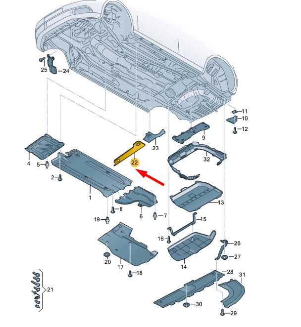 new audi a3 8y fuel tank center trim 5wa201429 original