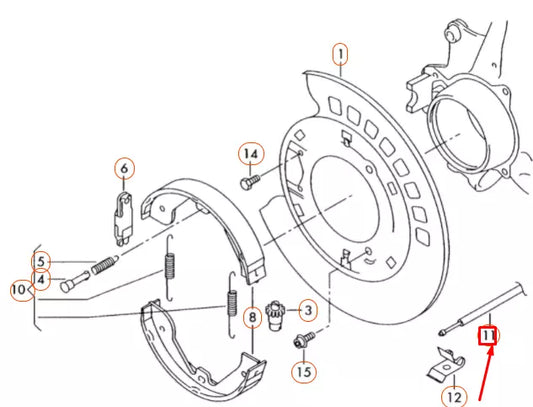 NEW AUDI Q7 4L REAR WHEEL HAND BRAKE CABLE 7L8609721C ORIGINAL