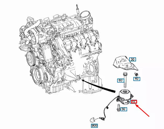 NEW MERCEDES-BENZ M W166 FRONT LEFT SIDE ENGINE MOUNT A1662407717 ORIGINAL