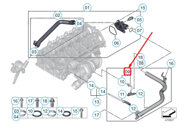 NEW BMW 1 F20 TURBOCHARGER FEED INLET PIPE 11537600591 7600591 ORIGINAL