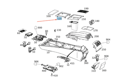 NEW MERCEDES-BENZ C W204 GEARSHIFT MECHANISM COVER A2046800190 ORIGINAL