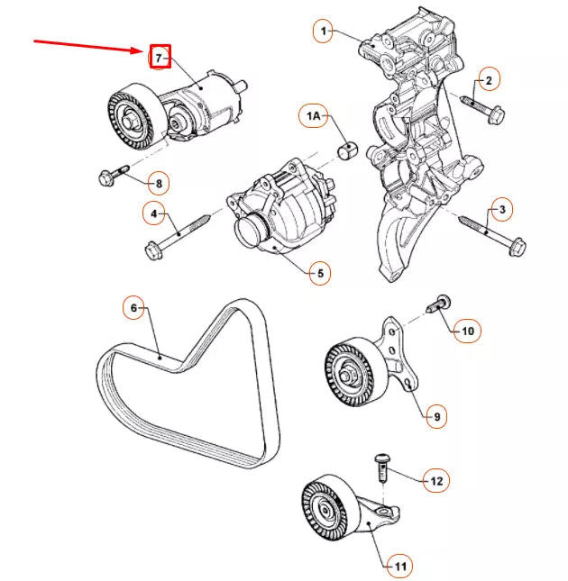 NEW VW BEETLE A5 COMPRESSOR TENSIONING ELEMENT WITH SCREW 07K903315S ORIGINAL