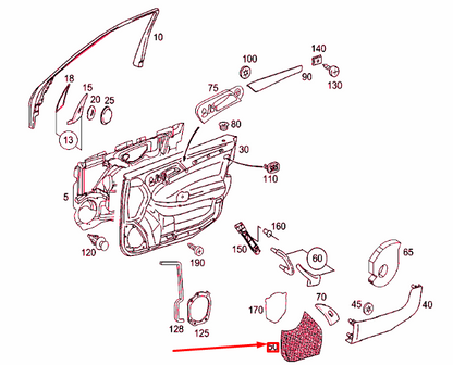 NEW MERCEDES-BENZ C W203 FRONT RIGHT DOOR SPEAKER COVER A20372702889051 ORIGINAL