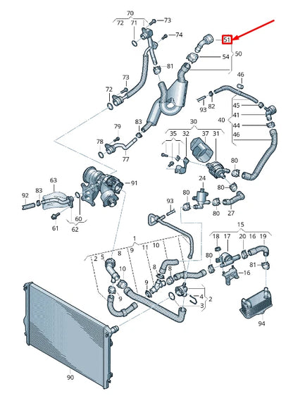 NEW VW SHARAN 7N QUICK ACTING COUPLING 5Q0122291J