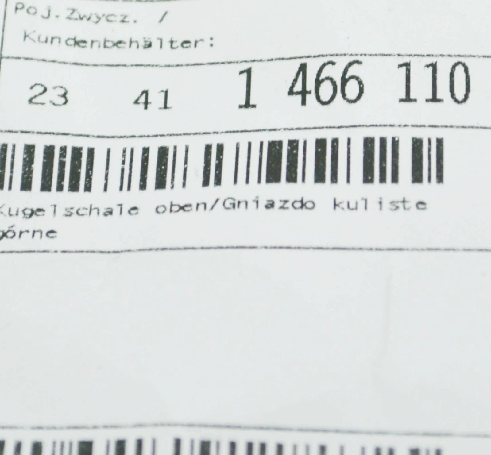 NEW BMW 3 E30 MANUAL SHIFT LEVER BALL CUP BUSHING 23411466110 ORIGINAL